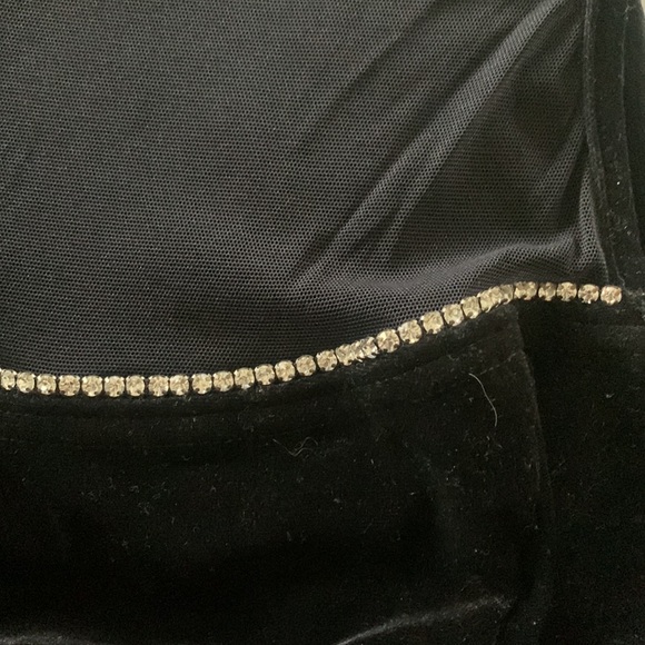 Scott McClintock formal black velvet and mesh gown/dress, size 10 - Picture 4 of 4